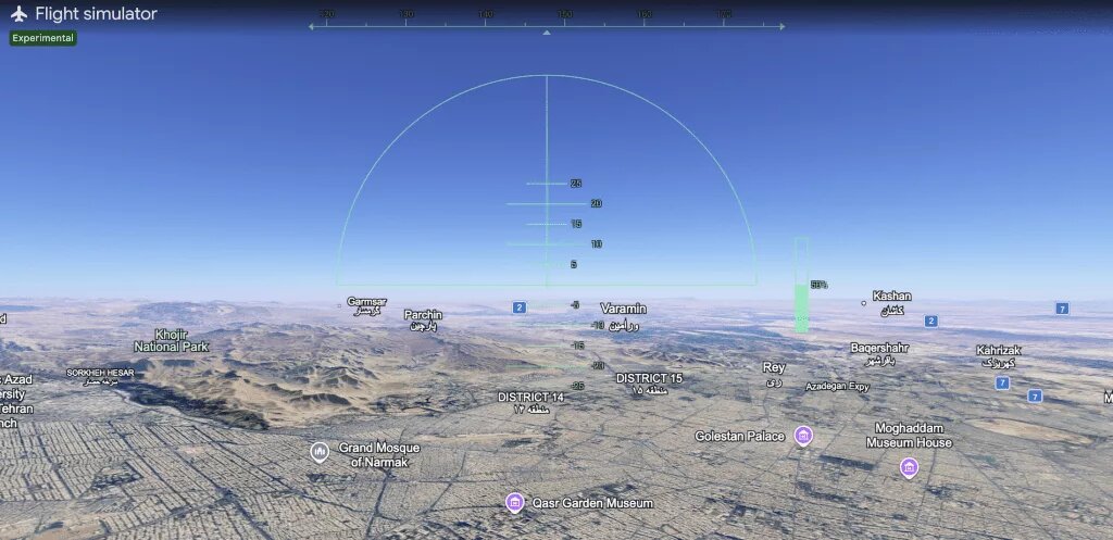 شبیه‌ساز  پرواز Google Earth