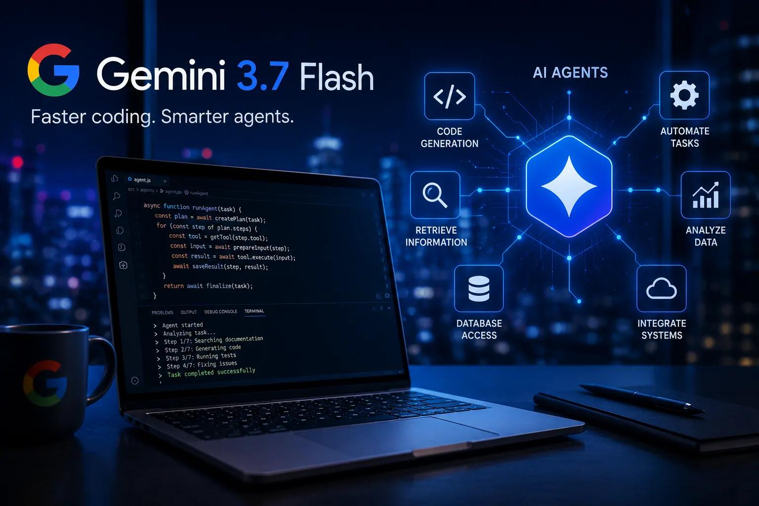 مدل هوش مصنوعی Gemini 3.7 Flash گوگل برای کدنویسی