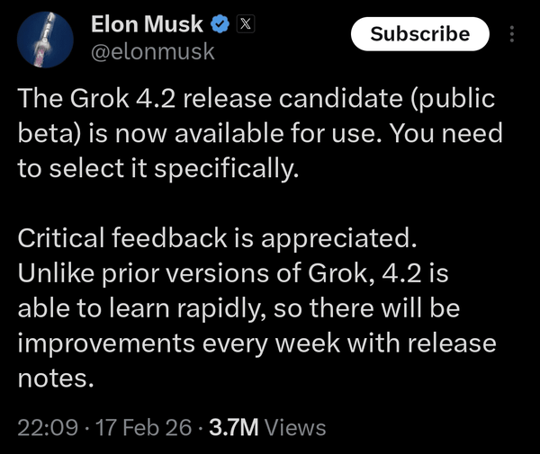 هوش مصنوعی Grok 4.2