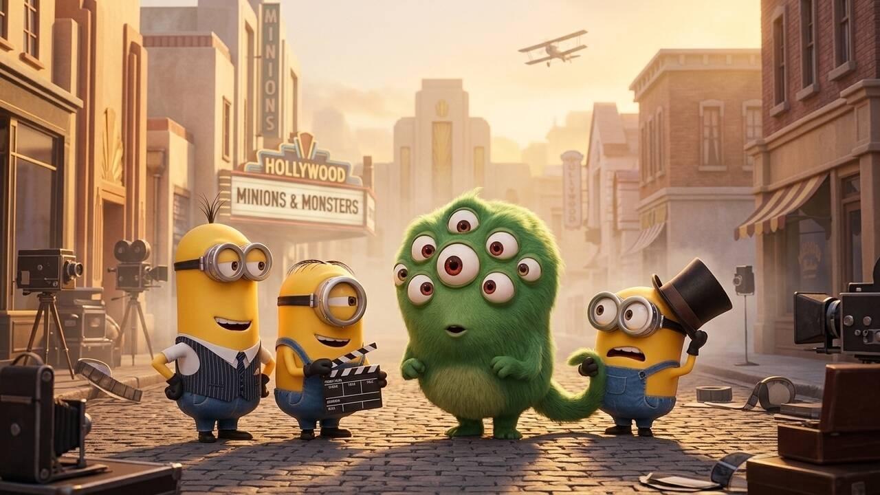 مینیون ها در انیمیشن Minions and Monsters در هالیوود دهه 1920
