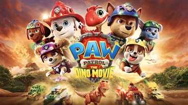 پوستر و شخصیت‌های PAW Patrol در انیمیشن The Dino Movie