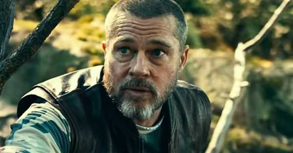 برد پیت در فیلم Heart of the Beast در کنار سگ اودین