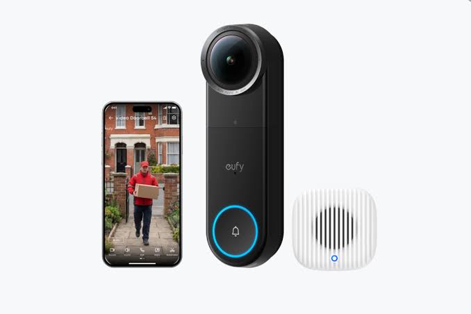 زنگ در هوشمند Eufy Video Doorbell S4 با دوربین ۱۸۰ درجه