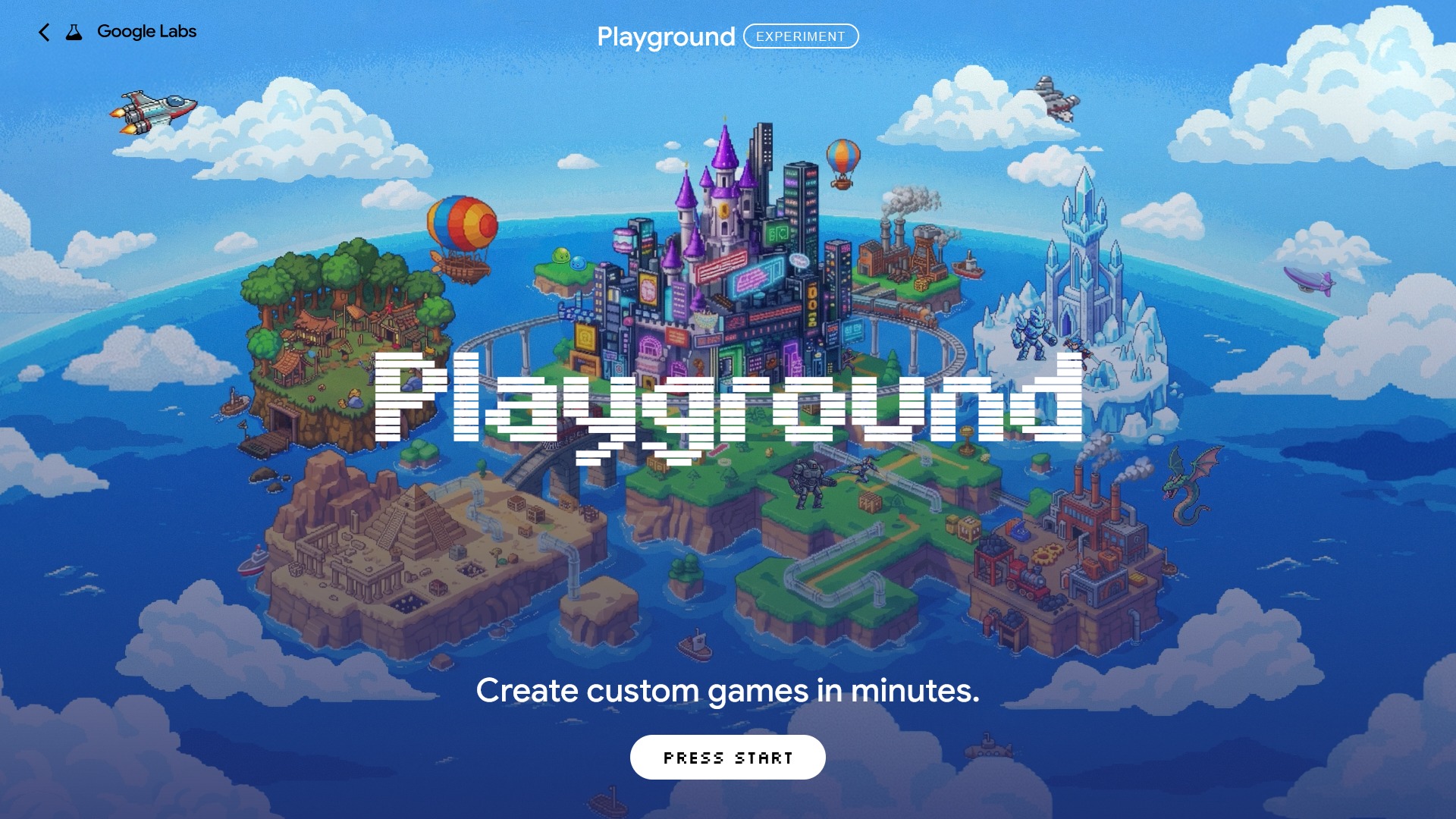 محیط پلتفرم Google Playground برای ساخت بازی با هوش مصنوعی بدون نیاز به برنامه‌نویسی