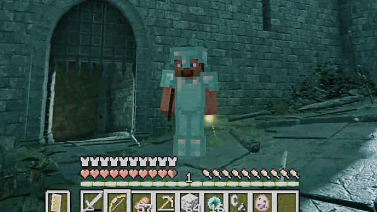 مود Minecraft در Elden Ring با حضور استیو و مکانیک‌های ساخت‌وساز