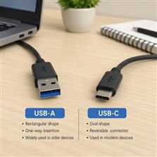 تفاوت USB-A و USB-C در سرعت شارژ و فناوری USB Power Delivery