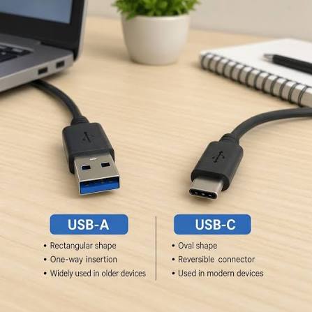 تفاوت USB-A و USB-C در سرعت شارژ و فناوری USB Power Delivery