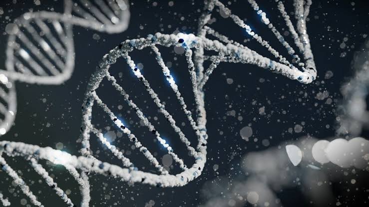 نمای گرافیکی از رشته‌های DNA و الگوهای رنگی نشان‌دهندهٔ هشت اثر انگشت جهشی در سرطان پروستات