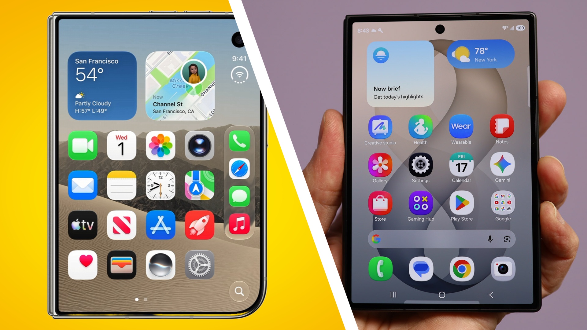 مقایسه آیفون تاشو iPhone Duo با گوشی سامسونگ Galaxy Z Fold 8