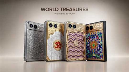 گوشی‌های لوکس Caviar iPhone Duo با تزئینات پلاتین، طلا، الماس و میناکاری هنری