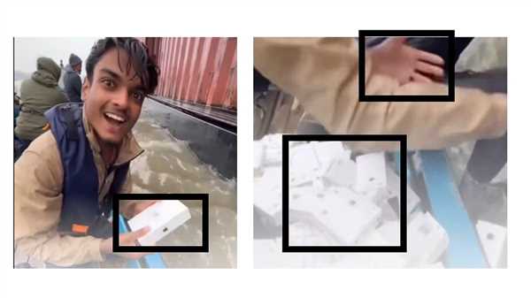 تصاویر وایرال منتسب به جمع‌آوری جعبه‌های آیفون از آب‌های خلیج فارس