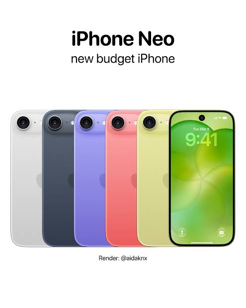 رندر مفهومی آیفون Neo اپل با دوربین تکی و نمایشگر OLED