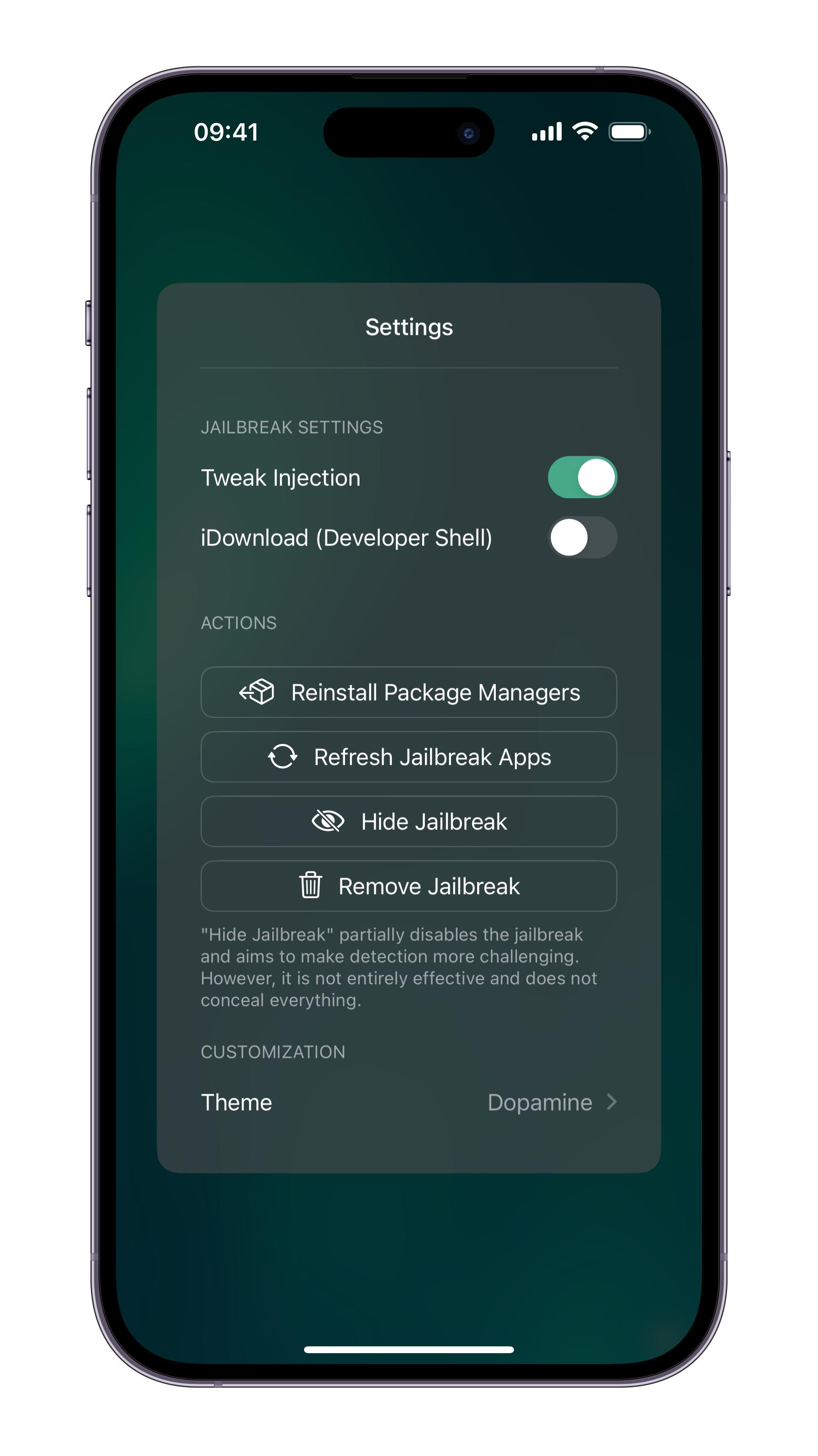 Tweak در جیل‌بریک