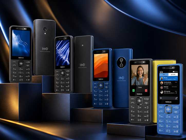 HMD گوشی‌های دکمه‌ای HMD 215 4G، HMD 235 4G و HMD 3210 را با برند خودش عرضه می‌کند