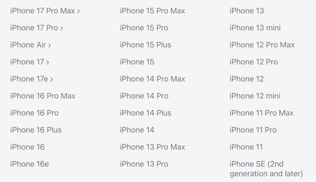 لیست آیفون های سازگار با iOS 27