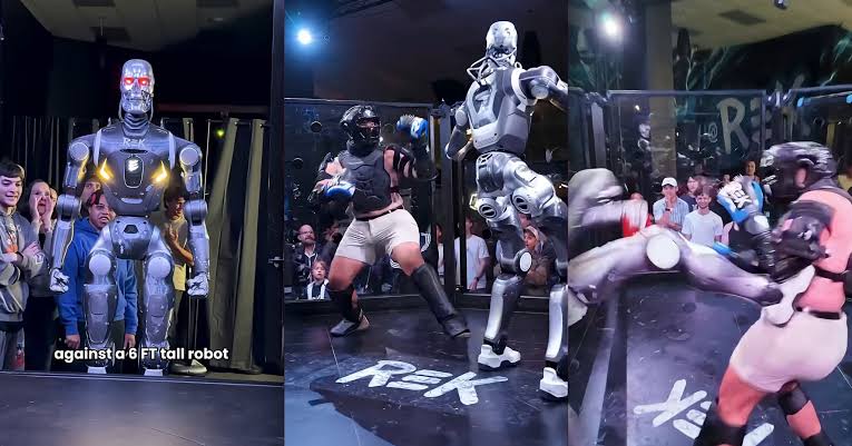 مبارزه انسان با ربات انسان نما در مسابقه MMA