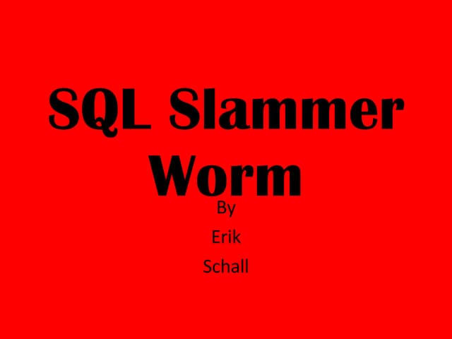 کرم SQL Slammer