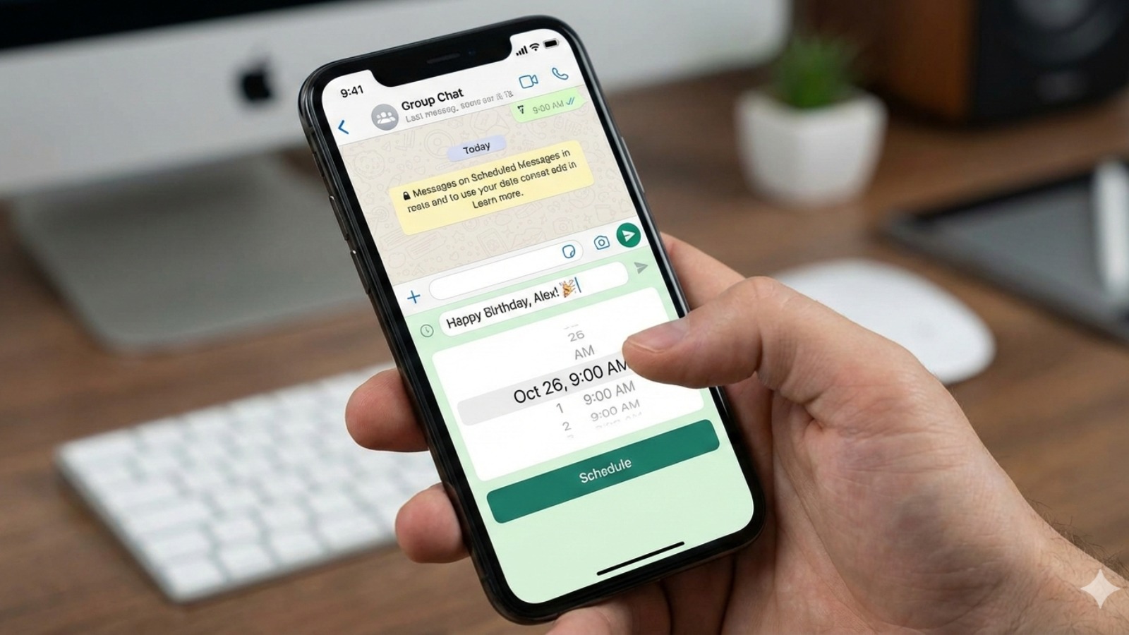 قابلیت جدید واتس‌اپ برای تعیین زمان ارسال خودکار پیام در گفت‌وگوها و گروه‌ها