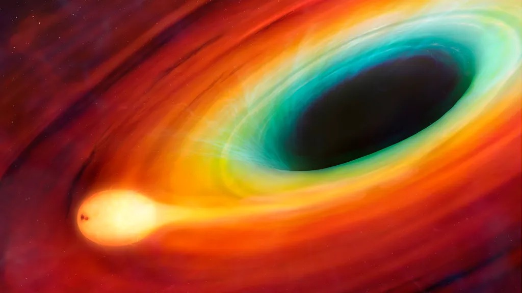 ستاره S301 در حال گردش به دور سیاه‌چاله Sagittarius A* در مرکز راه شیری