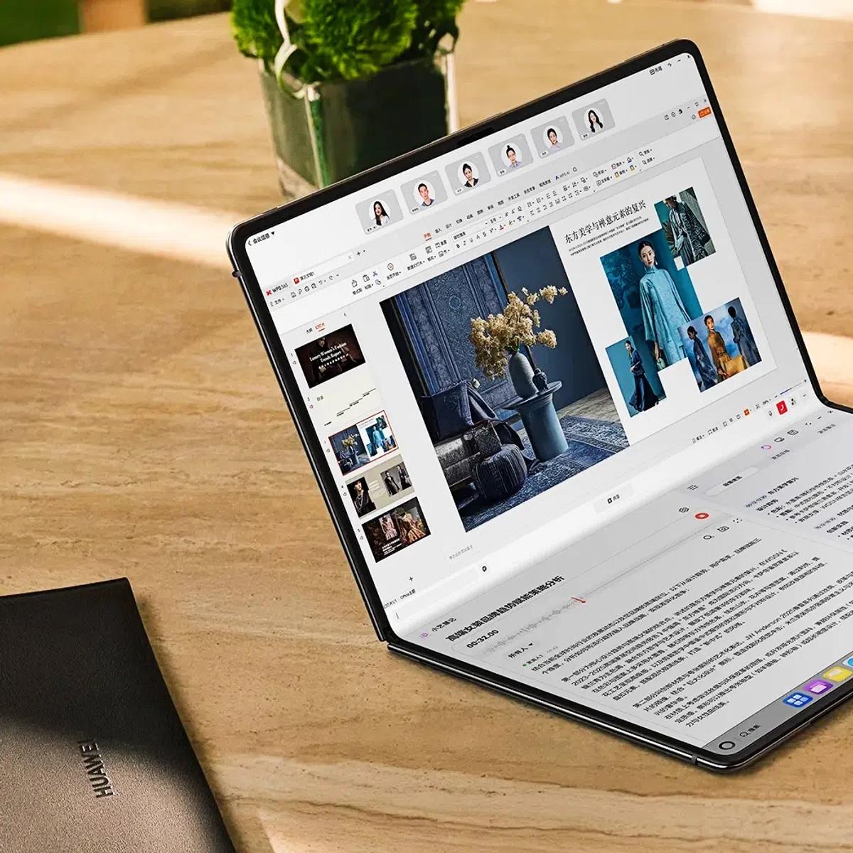 لپ تاپ تاشو هواوی : نمایشگر OLED و سیستم عامل HarmonyOS در MateBook Fold 2026