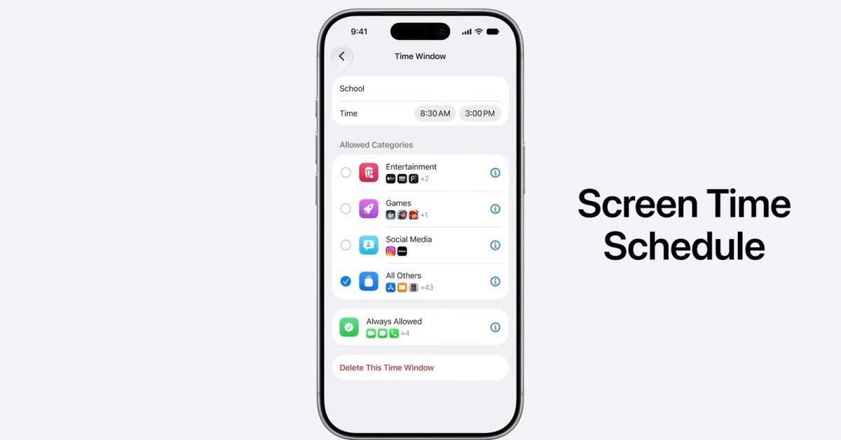 اپل اسکرین تایم و سیستم کنترل والدین را بازطراحی می‌کند