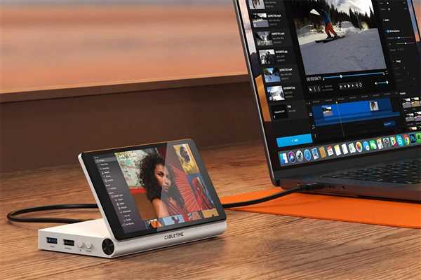 هاب USB Cabletime ScreenDock با نمایشگر داخلی ۵.۵ اینچی