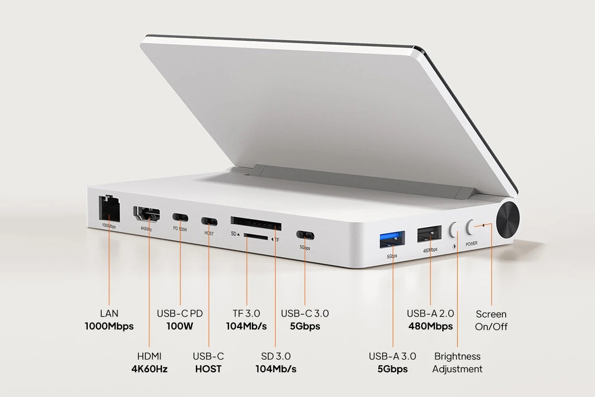 هاب USB با صفحه نمایشگر
