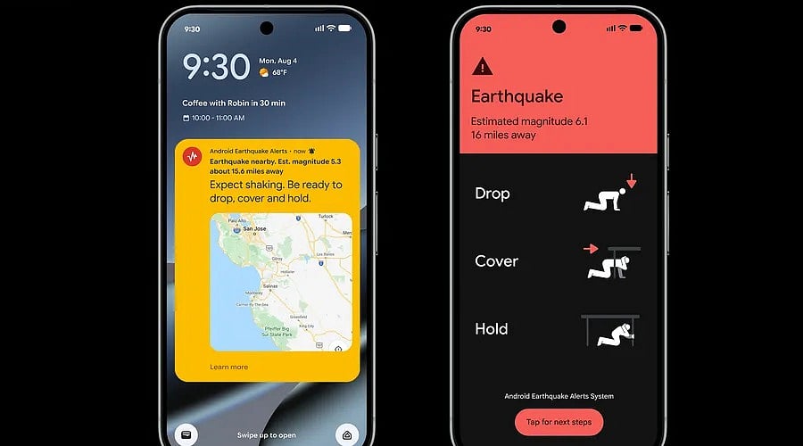 مراحل روشن کردن گزینه Earthquake alerts برای دریافت هشدار زلزله گوگل در تنظیمات گوشی اندرویدی