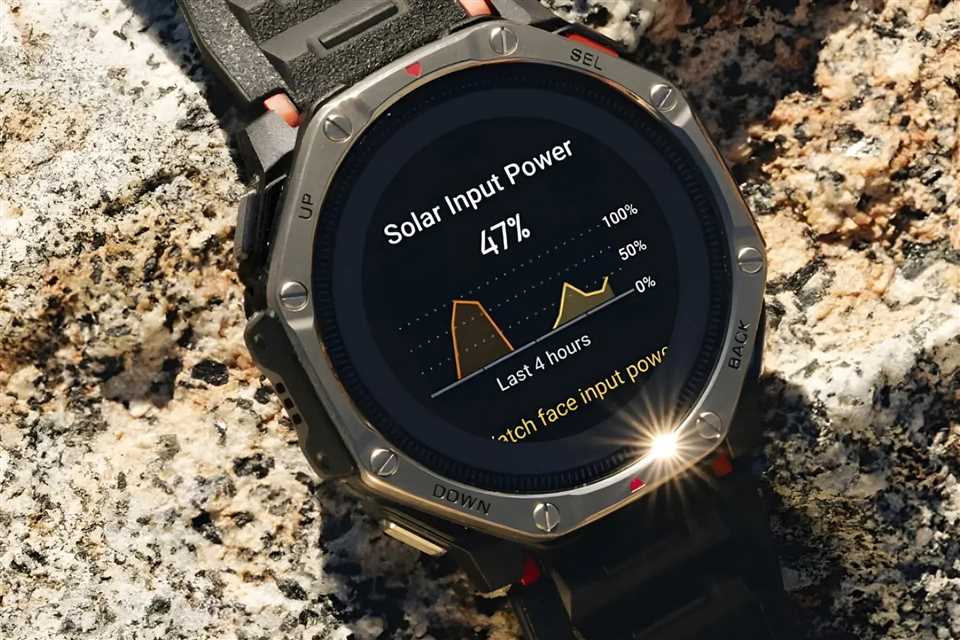 ساعت هوشمند Amazfit T-Rex Dual Solar با پنل خورشیدی