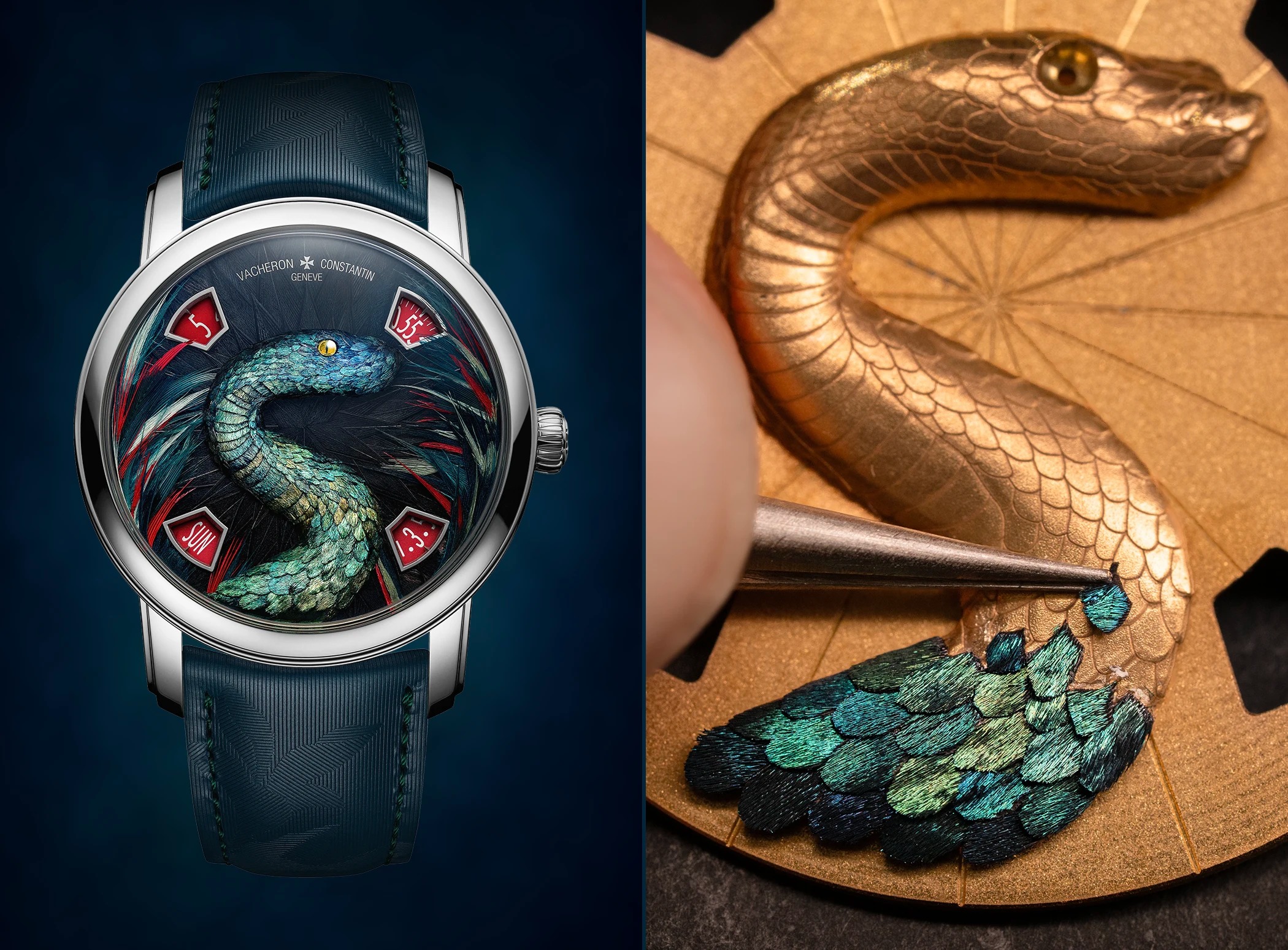 ساعت لوکس Vacheron Constantin Feathersnake با طرح مار ساخته‌شده از پر